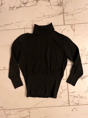 Old Navy Black Turtleneck Ribbed Waist Sweater